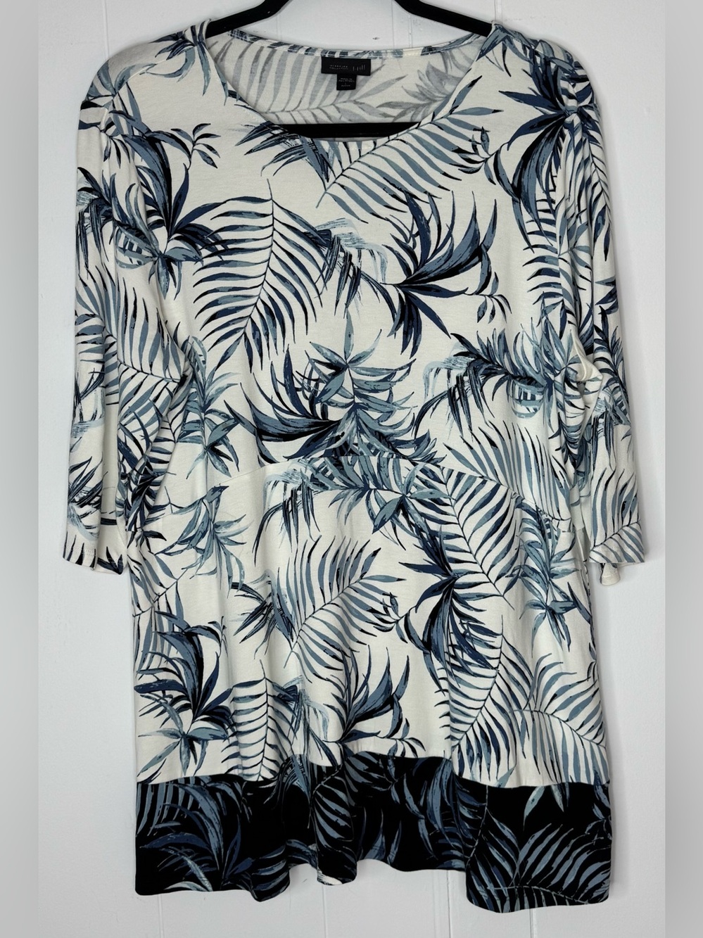 J. Jill 3/4 Sleeve Stretch Palm Tunic Womens Large Petite